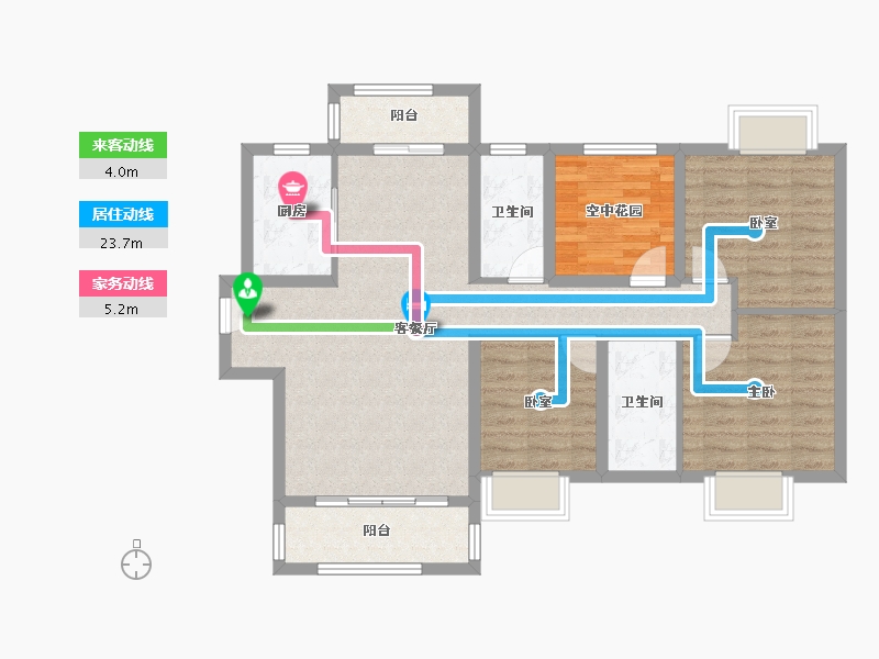 广东省-江门市-明泰城-95.66-户型库-动静线