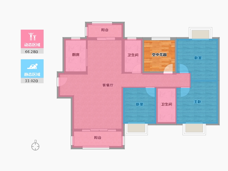 广东省-江门市-明泰城-95.66-户型库-动静分区