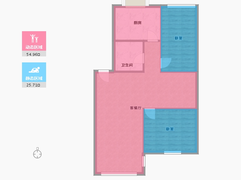 河南省-郑州市-发电所家属院-78.74-户型库-动静分区