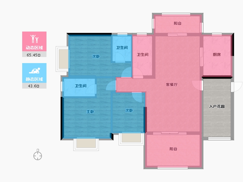 广东省-江门市-御凯名都-108.00-户型库-动静分区