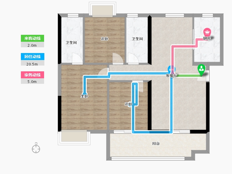 湖北省-荆州市-交投明珠府-99.87-户型库-动静线