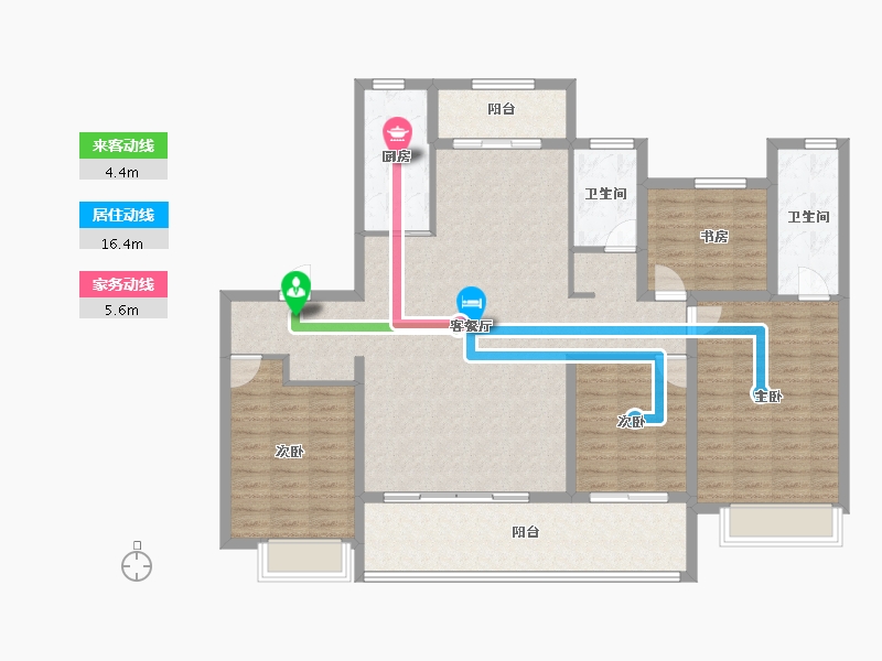 山东省-济宁市-华侨城运河1283-136.69-户型库-动静线