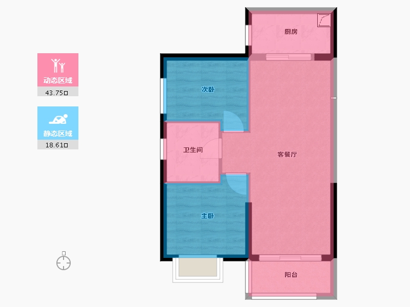 贵州省-贵阳市-国际城-60.05-户型库-动静分区