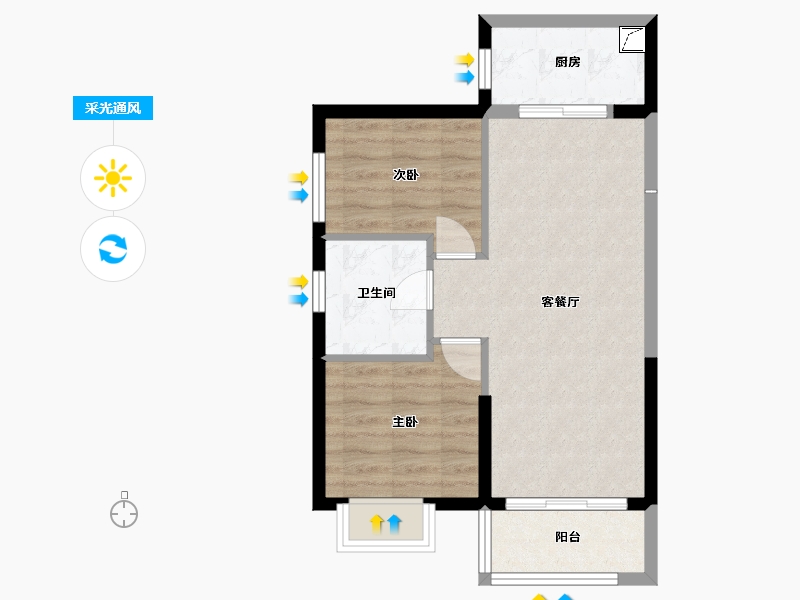 贵州省-贵阳市-国际城-60.05-户型库-采光通风