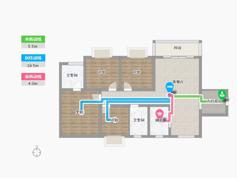 贵州省-黔东南苗族侗族自治州-鸿鹄嘉园-102.00-户型库-动静线