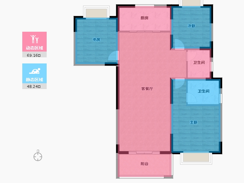 河南省-平顶山市-建昌城市花园-106.40-户型库-动静分区