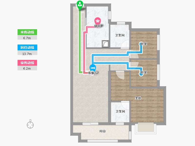 广东省-江门市-新会保利西海岸-79.22-户型库-动静线