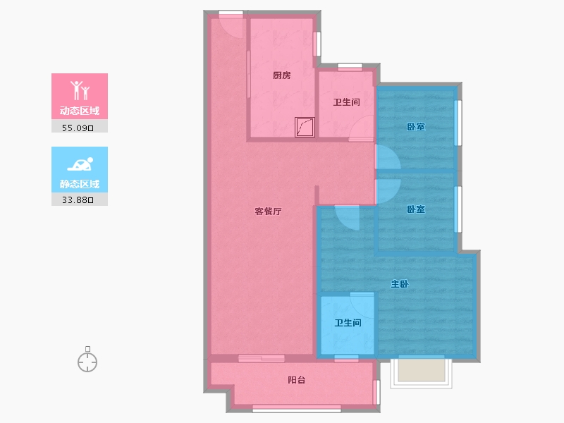 广东省-江门市-新会保利西海岸-79.22-户型库-动静分区