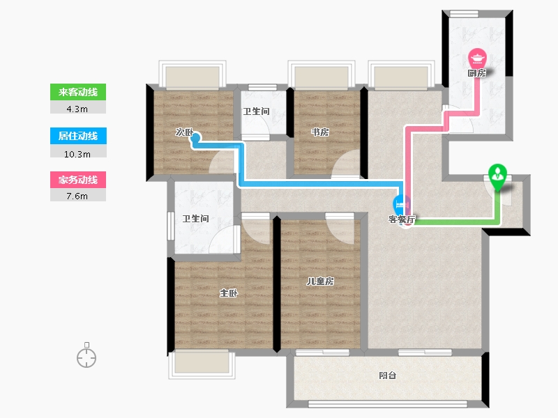 湖北省-鄂州市-融创澜岸大观-114.40-户型库-动静线