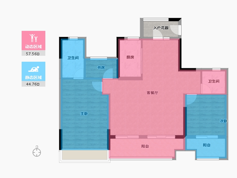 安徽省-池州市-中奥同晖·御湖宸院-95.86-户型库-动静分区