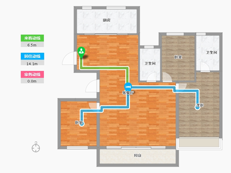 浙江省-湖州市-保利堂悦-119.12-户型库-动静线