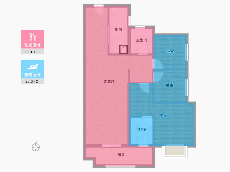 广东省-江门市-新会保利西海岸-78.81-户型库-动静分区