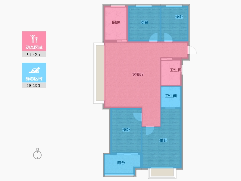 安徽省-池州市-伊美·城市首府-99.01-户型库-动静分区