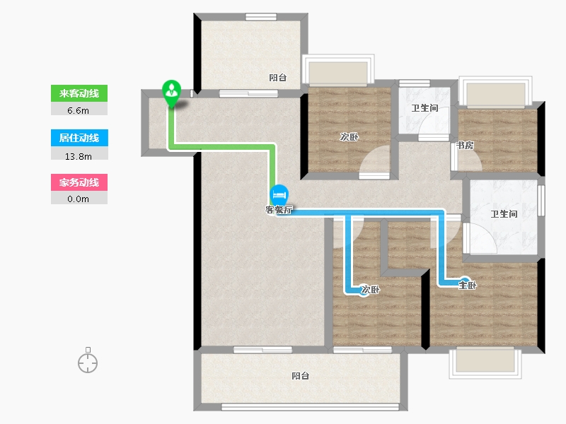 湖北省-鄂州市-鄂州吾悦广场-108.00-户型库-动静线