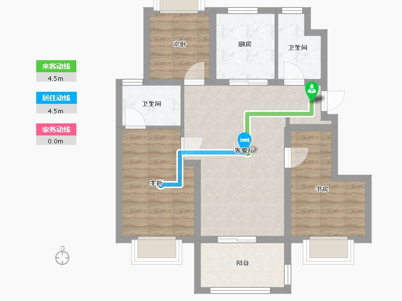 上海-上海市-中铁建花语江南-70.21-户型库-动静线