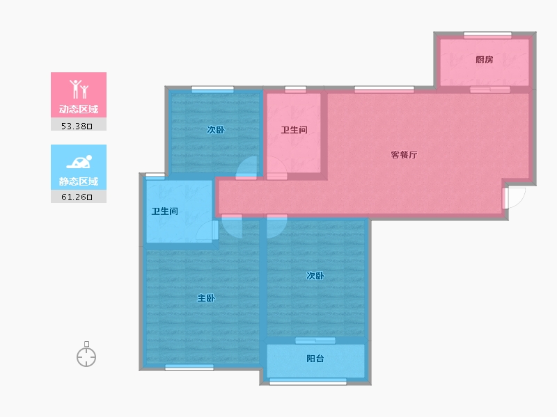 河南省-安阳市-旺龙荣盛华府-102.00-户型库-动静分区