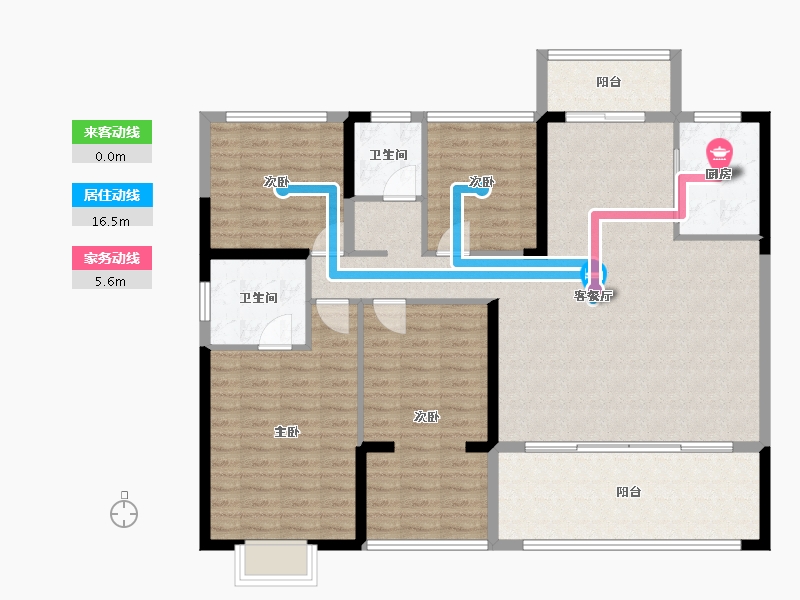 湖南省-怀化市-建鸿达鸿都-128.80-户型库-动静线