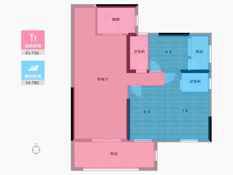 广东省-惠州市-华林苑-93.00-户型库-动静分区