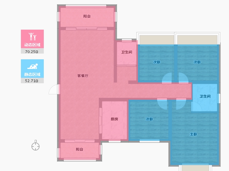 贵州省-黔东南苗族侗族自治州-中心嘉园-111.00-户型库-动静分区