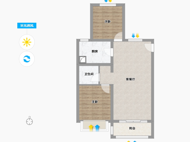 河北省-廊坊市-早安北京-61.16-户型库-采光通风