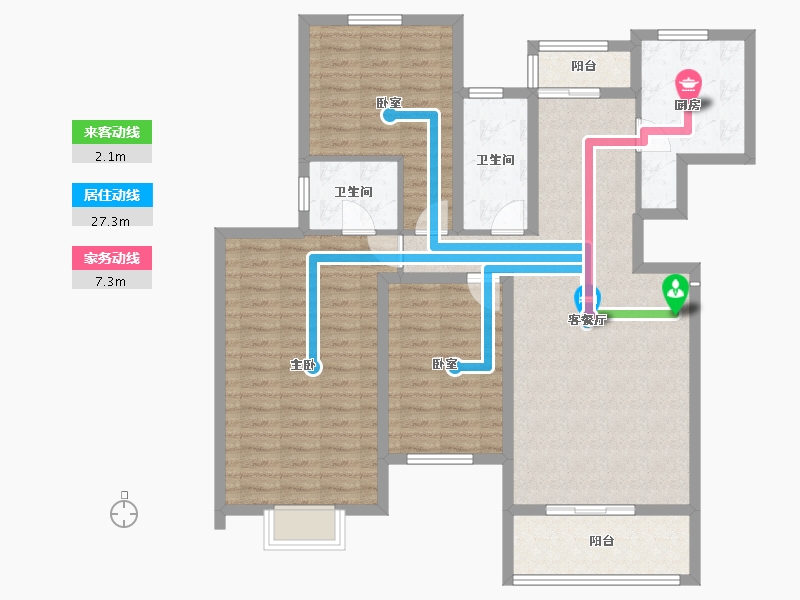 陕西省-渭南市-香山府-111.23-户型库-动静线