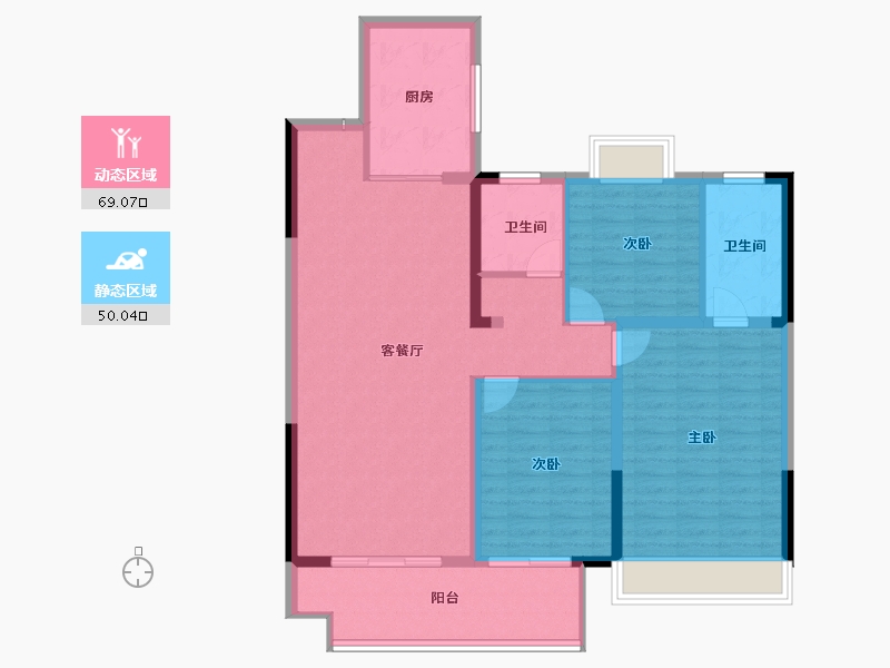 河南省-平顶山市-鲁大地领创府-108.02-户型库-动静分区