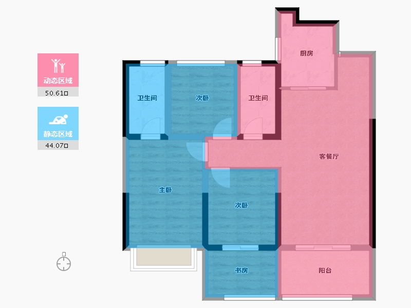 湖南省-怀化市-建鸿达鸿都-83.70-户型库-动静分区