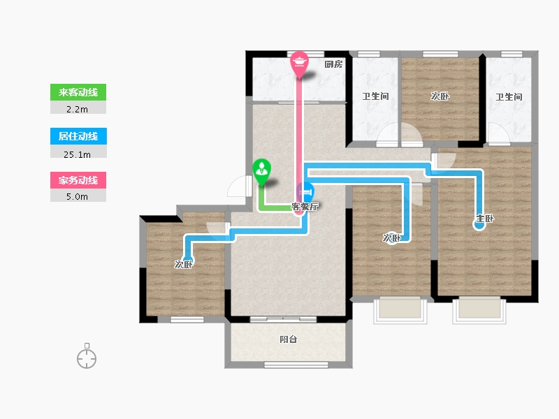 河南省-安阳市-建业凤凰城北岸-121.60-户型库-动静线