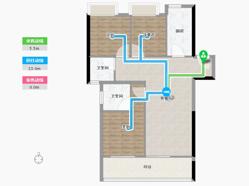 湖北省-鄂州市-融创澜岸大观-95.19-户型库-动静线