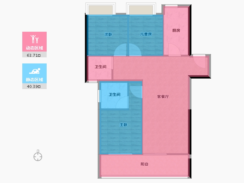 湖北省-鄂州市-融创澜岸大观-95.19-户型库-动静分区