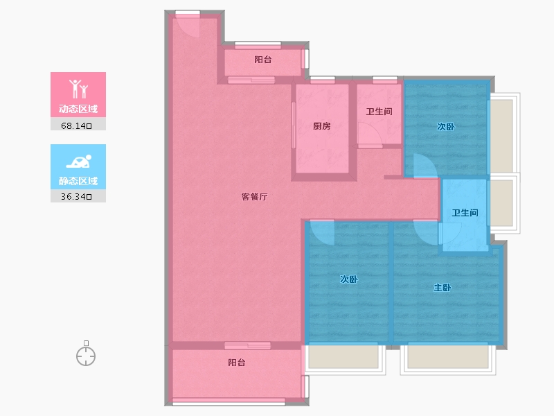 广东省-揭阳市-幸福里二期-100.00-户型库-动静分区