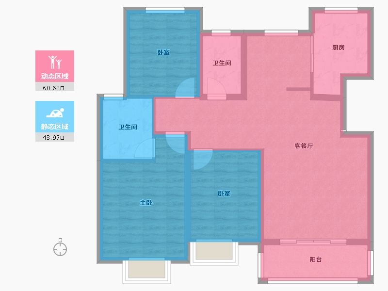 陕西省-渭南市-香山府-93.66-户型库-动静分区