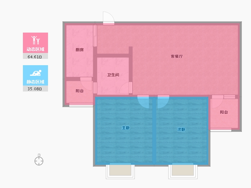 山东省-济宁市-崇文和悦-89.31-户型库-动静分区