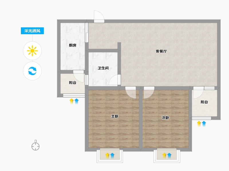 山东省-济宁市-崇文和悦-89.31-户型库-采光通风