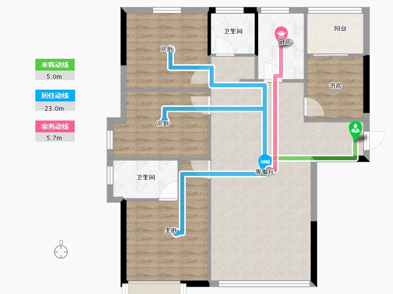 贵州省-毕节市-万晟阳光城-100.64-户型库-动静线