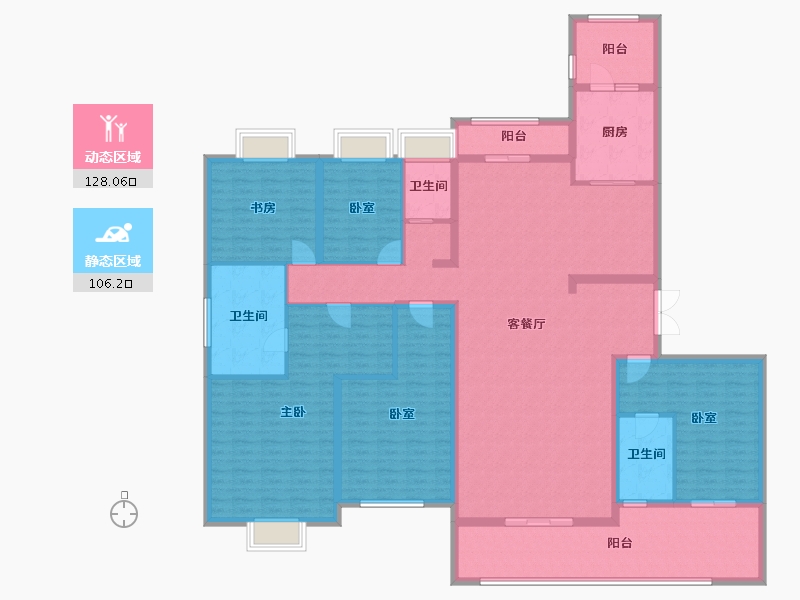 广东省-江门市-恩平碧桂园世纪城-212.95-户型库-动静分区