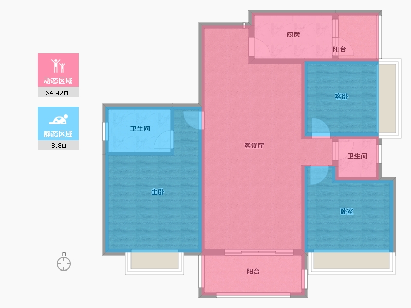 湖南省-怀化市-翰林学府-101.18-户型库-动静分区