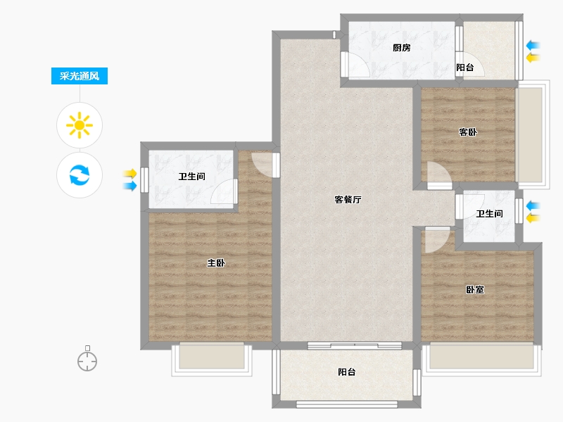 湖南省-怀化市-翰林学府-101.18-户型库-采光通风