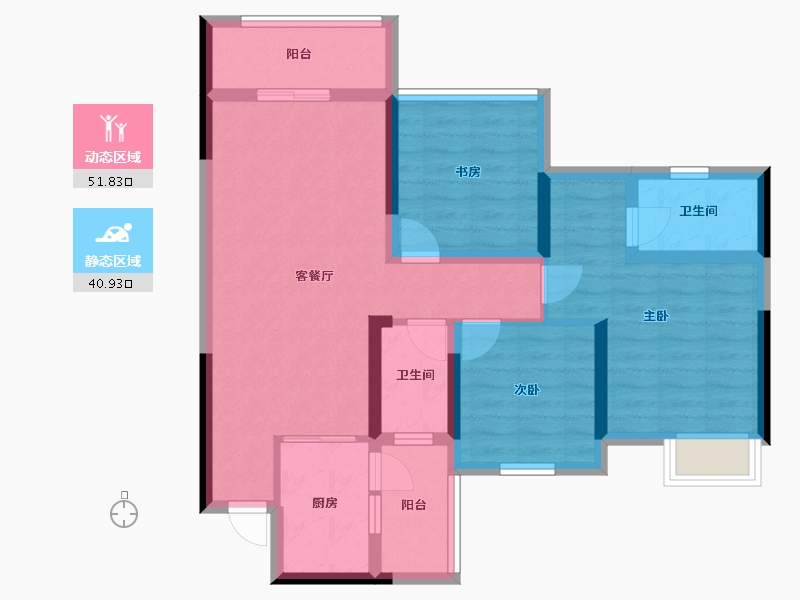 广西壮族自治区-桂林市-桂林彰泰学府-81.33-户型库-动静分区