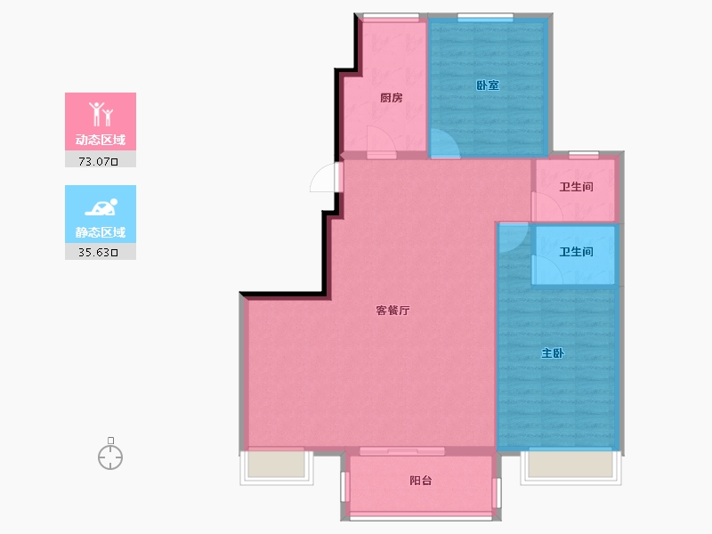 山东省-菏泽市-国璟府-100.00-户型库-动静分区