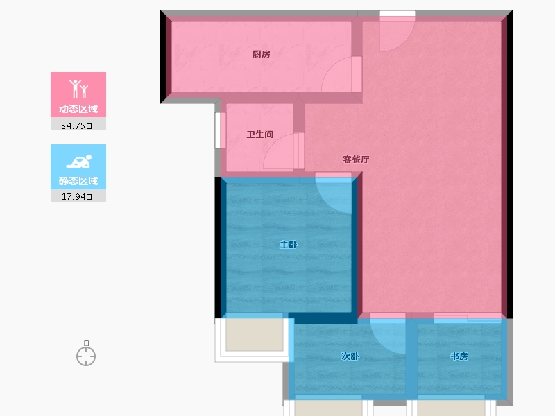 贵州省-六盘水市-新城凤凰臺-45.91-户型库-动静分区