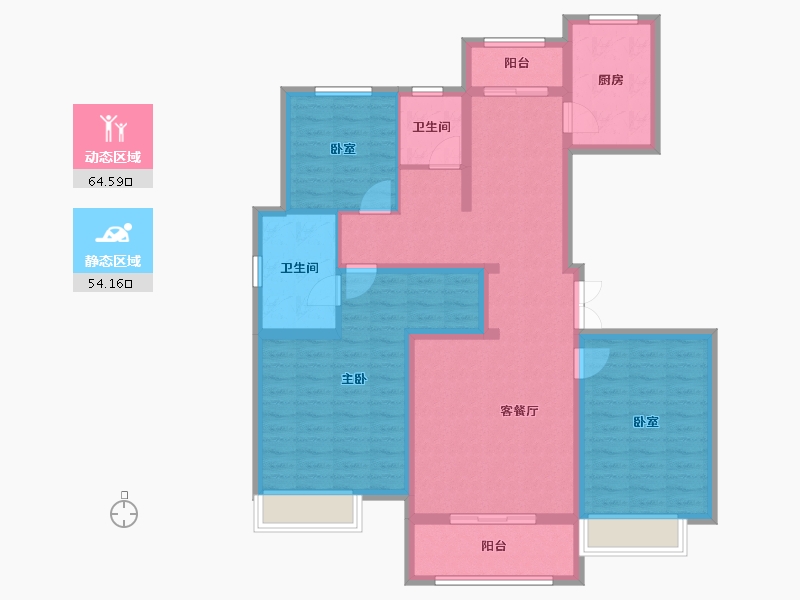 河南省-漯河市-​山水状元府-105.60-户型库-动静分区