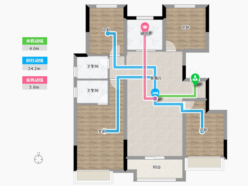 河南省-安阳市-嘉洲秀悦-108.82-户型库-动静线