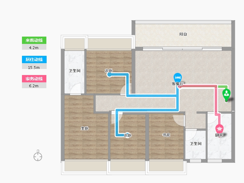 贵州省-毕节市-明郡公园里-96.25-户型库-动静线