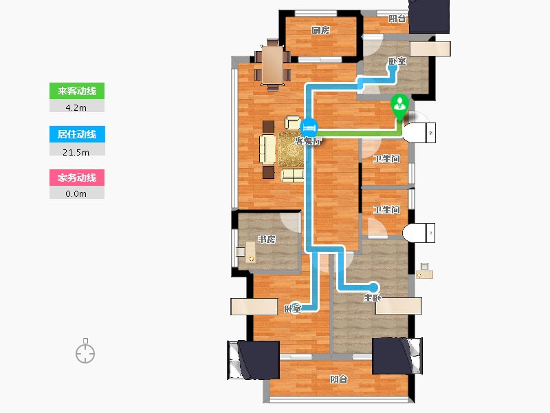 浙江省-湖州市-佳源四季璟园-87.20-户型库-动静线