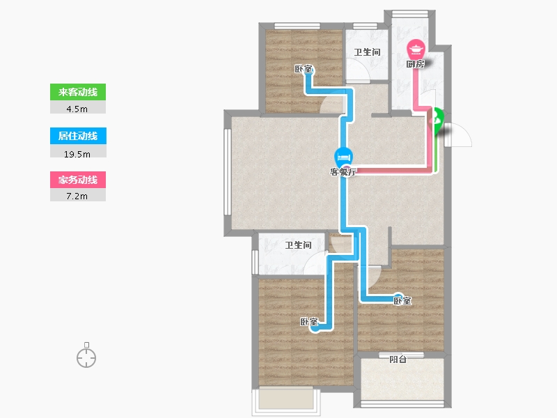 山东省-菏泽市-国璟府-88.30-户型库-动静线