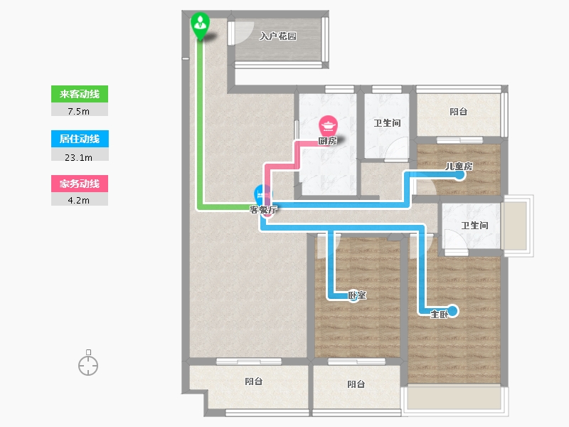 河南省-平顶山市-汝州昌建上院-105.74-户型库-动静线