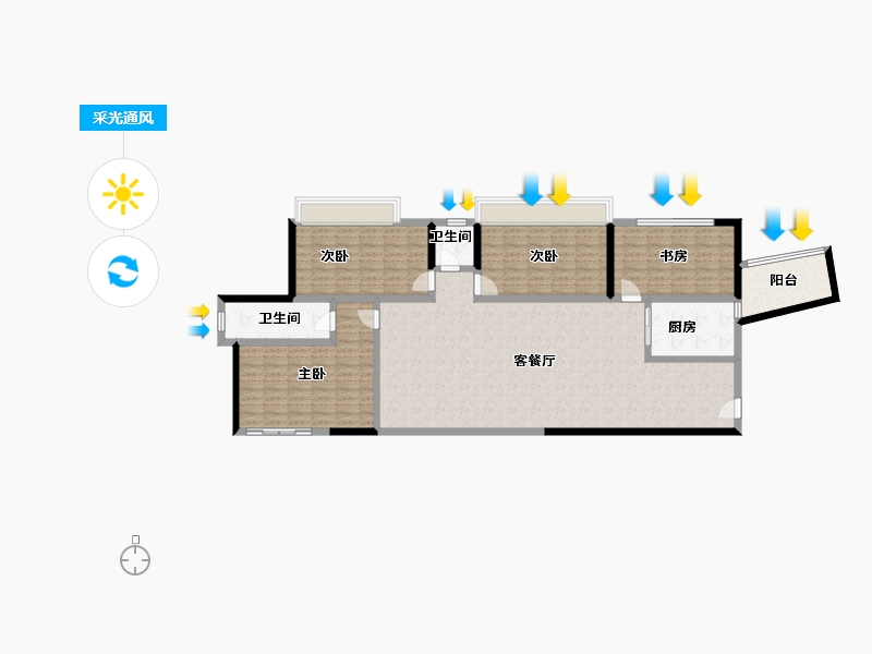 四川省-攀枝花市-华芝浅水湾-147.44-户型库-采光通风