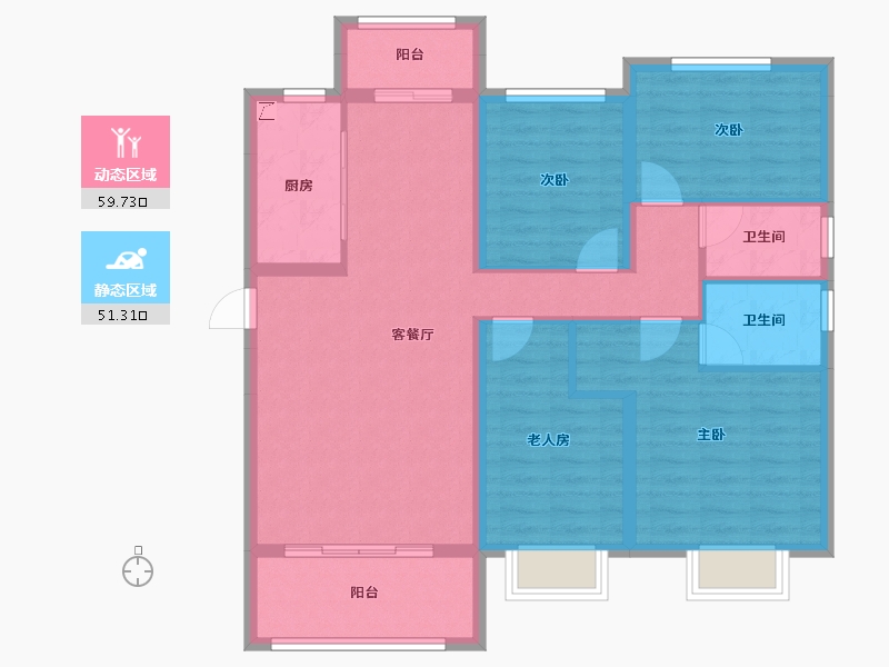 山西省-忻州市-忻州碧桂园-99.22-户型库-动静分区