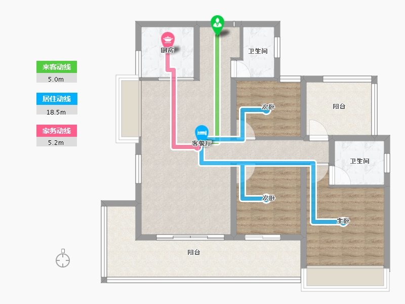 贵州省-毕节市-明郡公园里-93.32-户型库-动静线